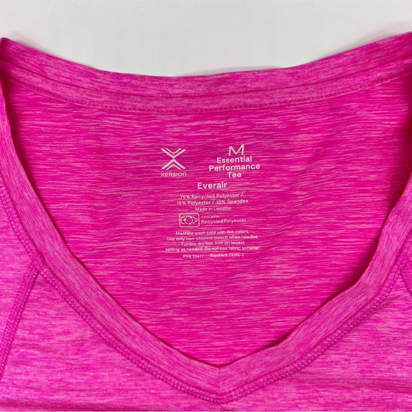 Xersion Women's Pink Active V Neck Short Sleeve T-Shirt Sizes S M L XL XXL - Picture 9 of 16